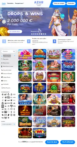 l'application et interface BluCasino France